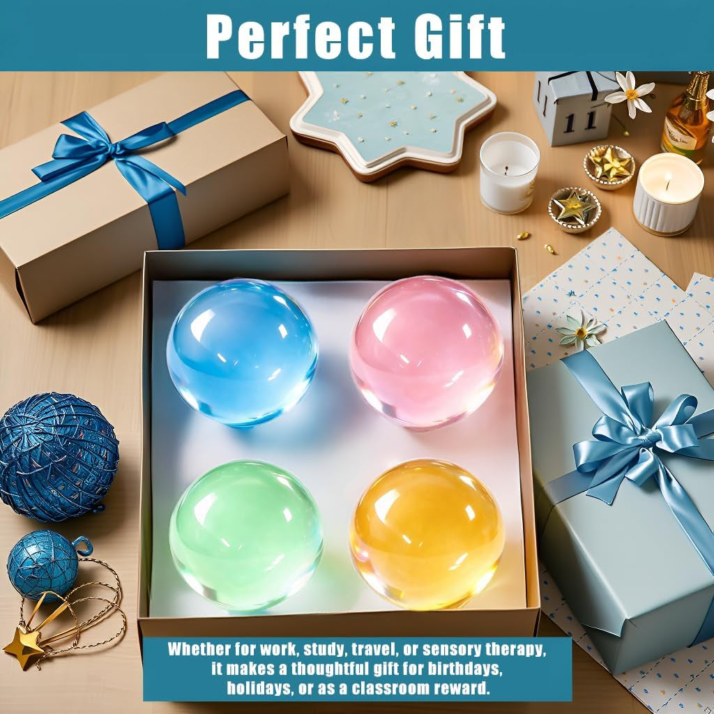 Coconut Oil Squishy for Stress Relief,Squishies Stress Balls for Adults Kid | Purple Slow Rising Squeeze Toys,Clear Jelly Texture,Soft Non-Sticky,Sensory Fidget Toys for Work Study Travel Relaxation