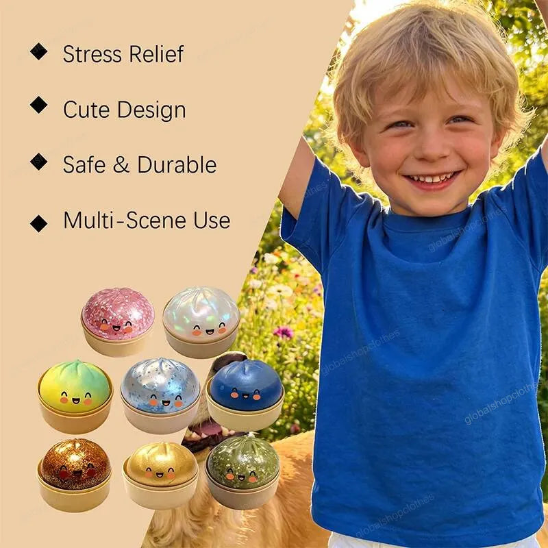 Needoh New Giant Squishys Colorful Stress Fidget Simulation Flash Dumpling Pressure Ball Slow Rebound Soft Pinch Toys