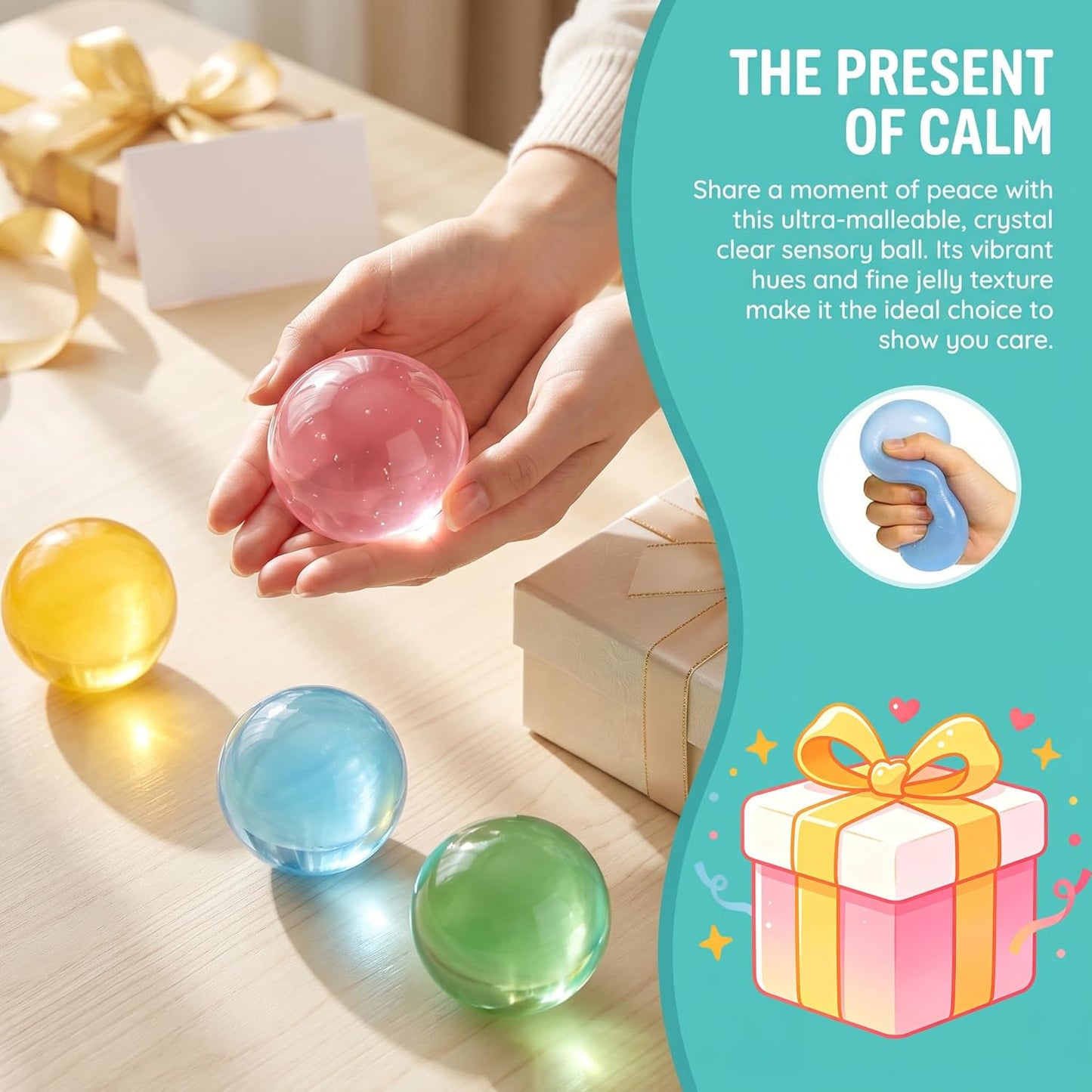 Coconut Oil Squishy for Stress Relief,Squishies Stress Balls for Adults Kid | Purple Slow Rising Squeeze Toys,Clear Jelly Texture,Soft Non-Sticky,Sensory Fidget Toys for Work Study Travel Relaxation