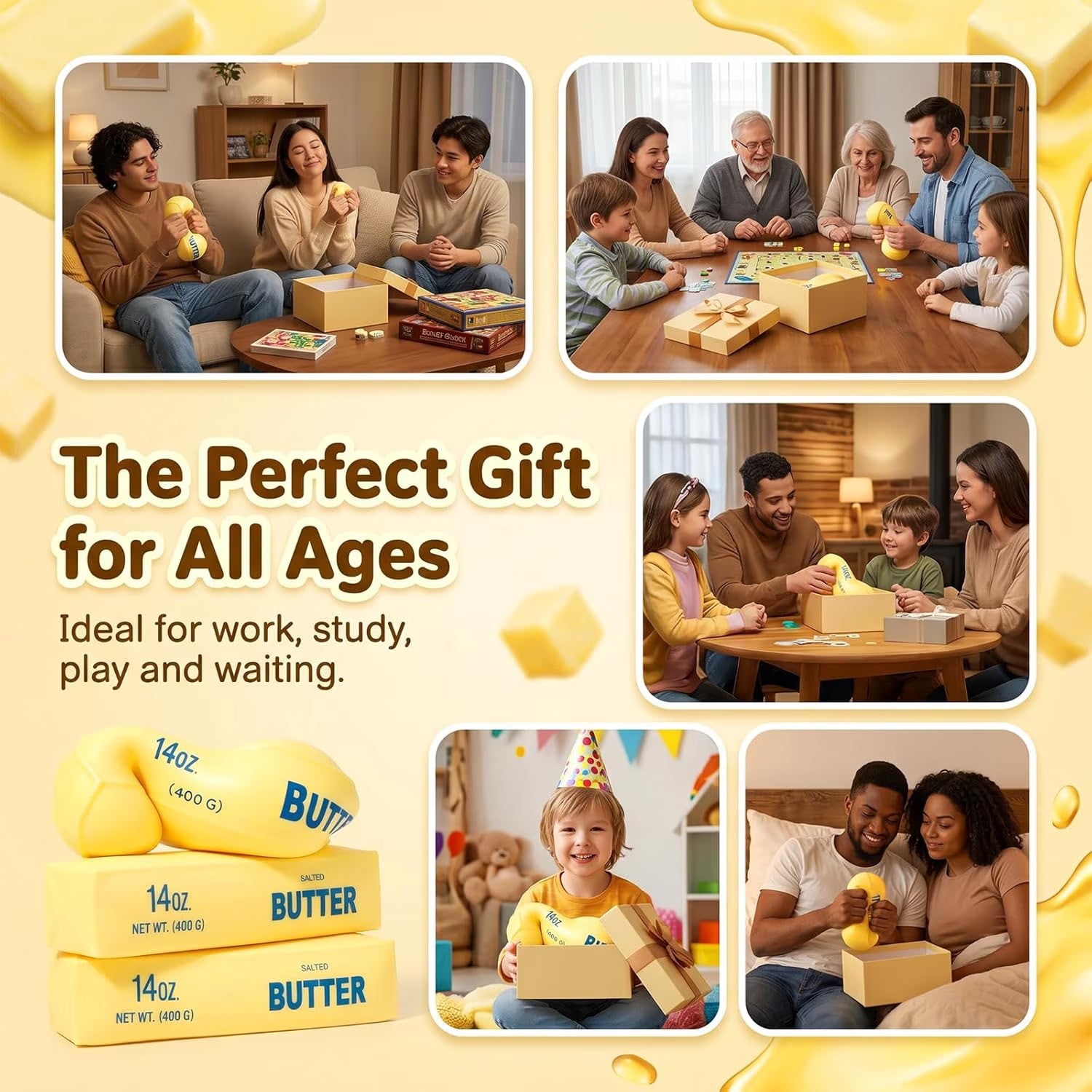 Clearance Giant Butter Squishys,Jumbo Squishies Butter Stick Slow Rising Squish,Taba Squish, Stress Relief Balls,Party Favor Gift