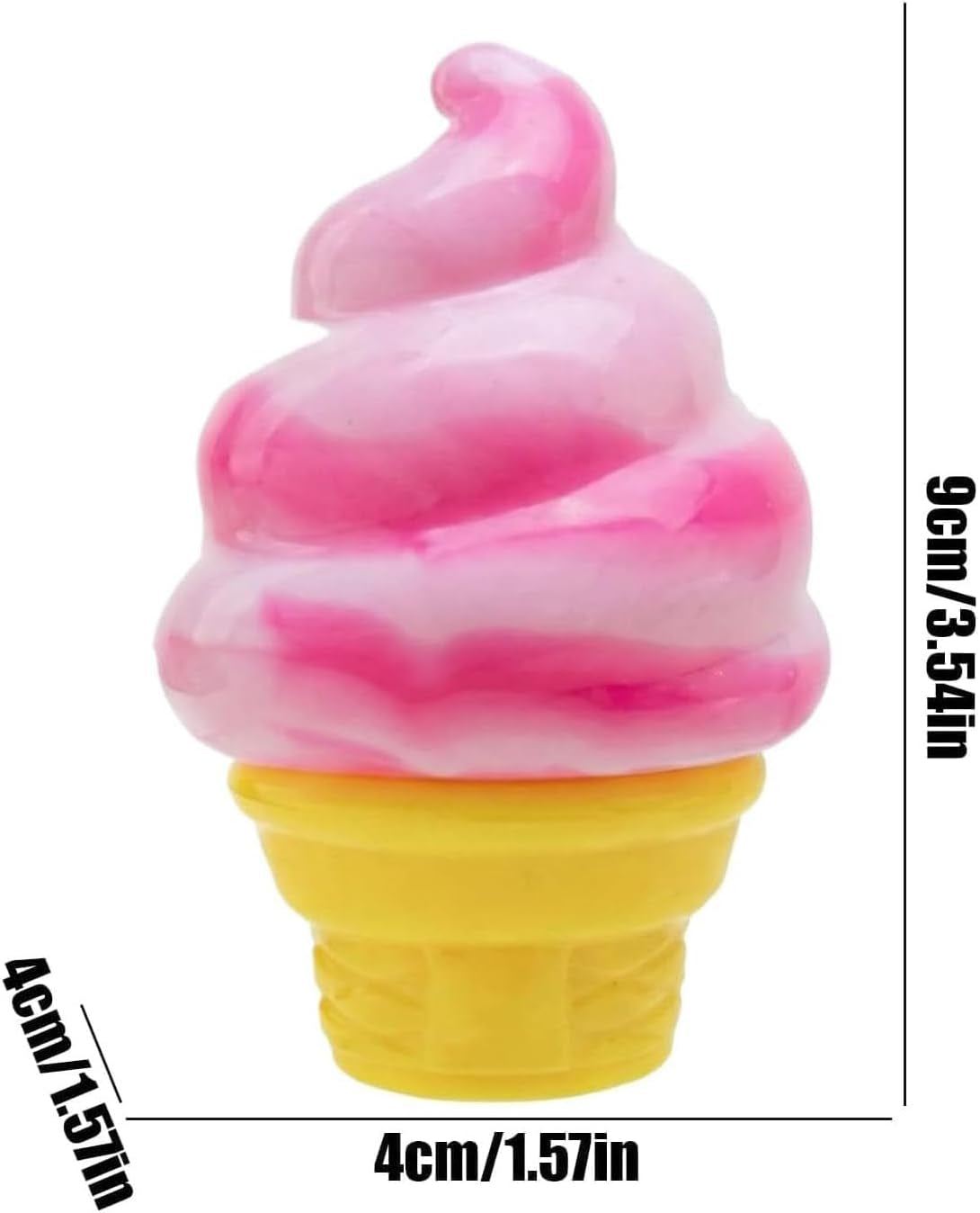 Ice Cream Squeeze Squishy, Ice Cream Cone Stress Relief Sensory Toy, Ice Cream Cone Squishy,Party Favors Summer Sensory Stress Relief (Blue)