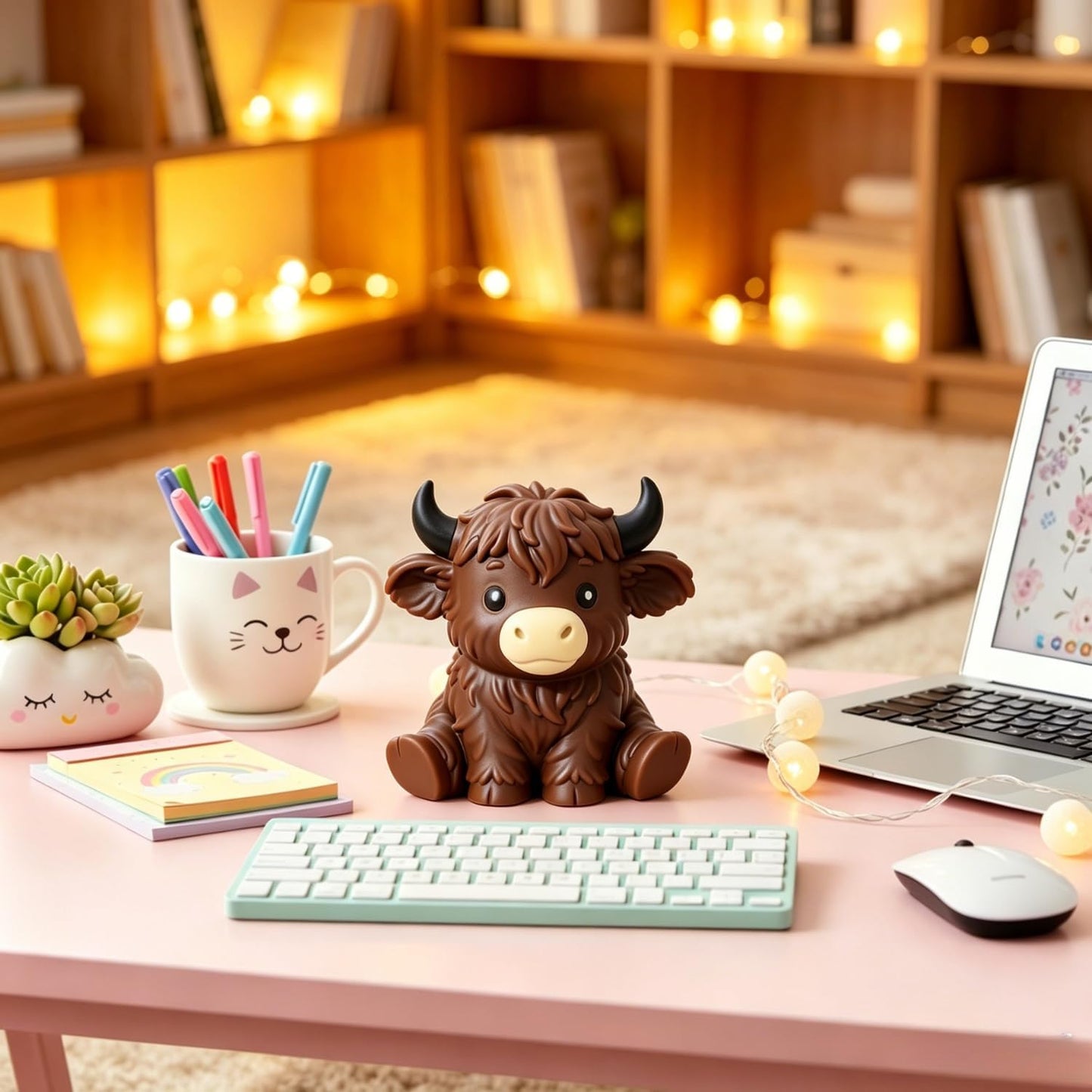 6In Giant Highland Cow Squishy, Jumbo Big Cute Highland Cow Squishies Stress Ball Soft Squishys Slow Rising Stress Ball for Anxiety Stress Party Favors